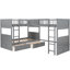 Bunk Bed With Loft In Grey Two Drawers - Bedroom Addition Twin And Extra Storage Options, Versatile