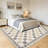 Modern Geometric Checkered Area Rug - Soft Low Pile, Washable, Non-Slip Carpet for Living Room, Bedroom, Dining Room-179410047-179410046