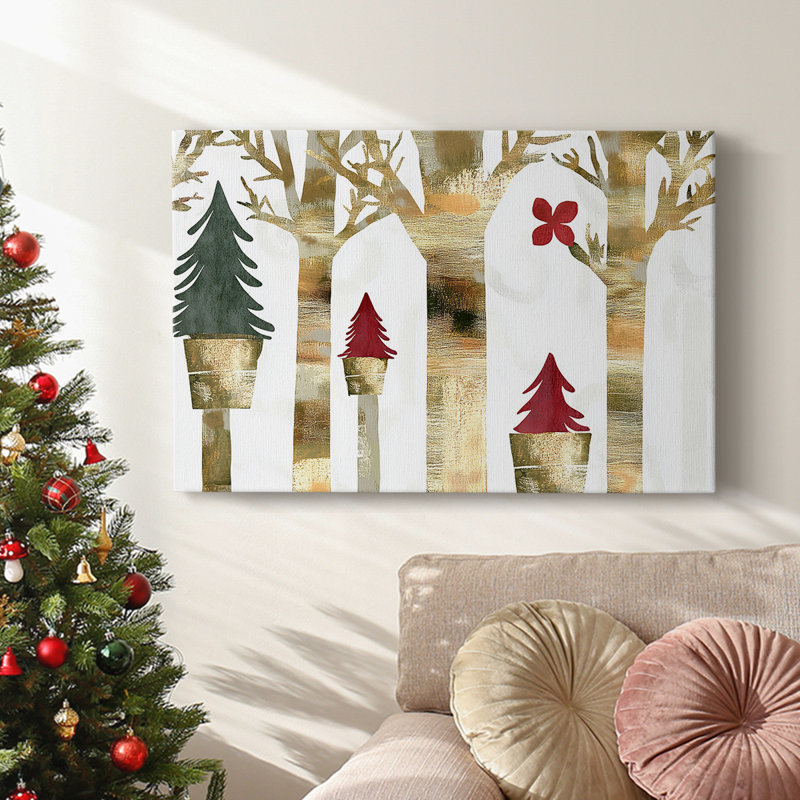 Christmas Holiday Arts - Toile tendue avec châssis, H 12 po x l 18 po