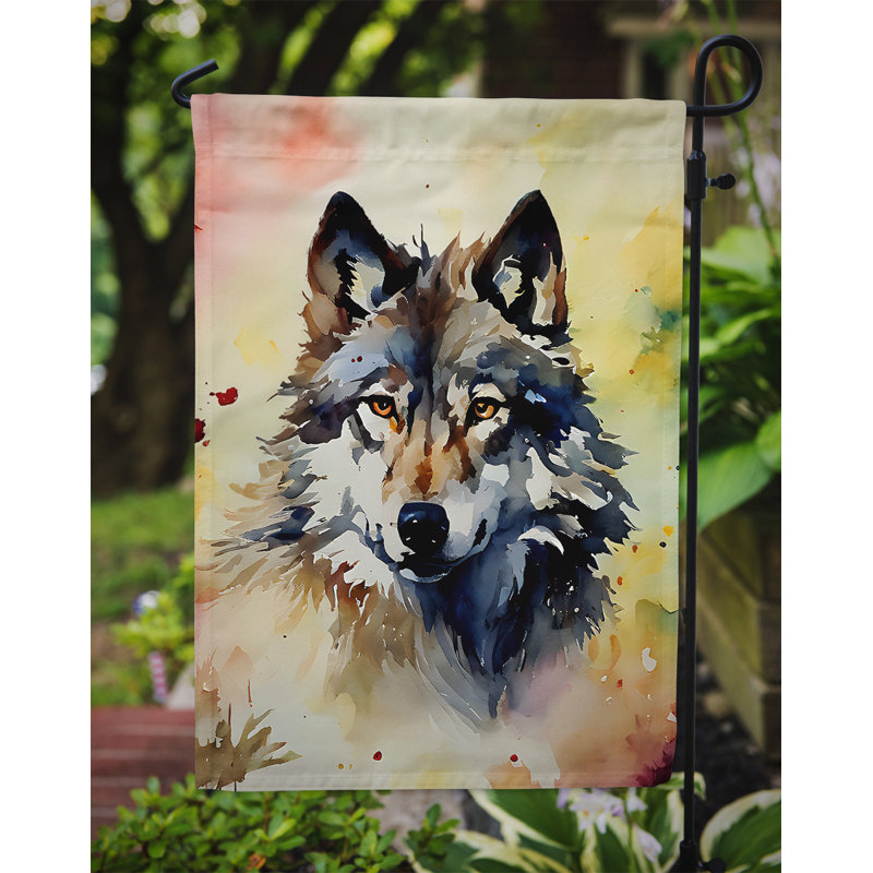 Drapeau de jardin loups loups