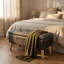 Banc de rangement avec repose-pieds et plateau de rangement intégré
