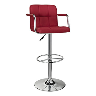Aishvi Swivel Upholstered Adjustable Height Counter Stool with Metal Frame