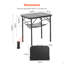 Table de camping pliante portative en aluminium 2 pi