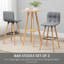 Upholstered Counter Stool with Metal Frame