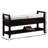 Finish Bench With Beige Upholstered Shoe Holder Seat And Storage