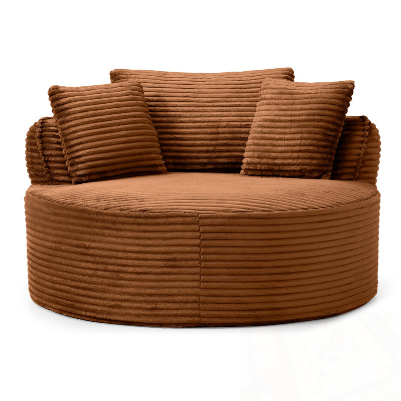 Velours côtelé avec 3 coussins, Orange