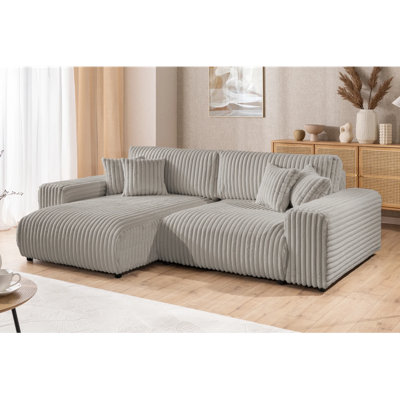 Mollis 4 Seater Corduroy Corner Sofa 