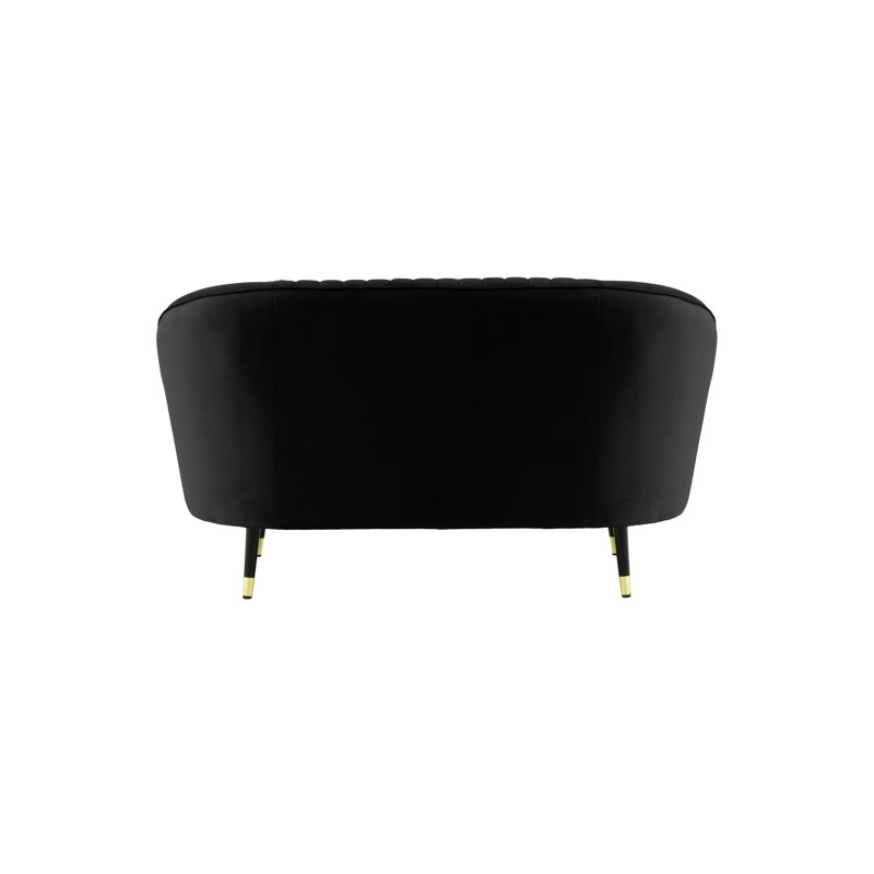Shyann 2 Seater Loveseat, Black