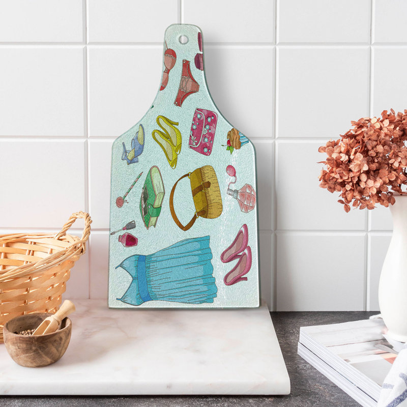 Multicolore planche à découper en verre trempé Ambesonne