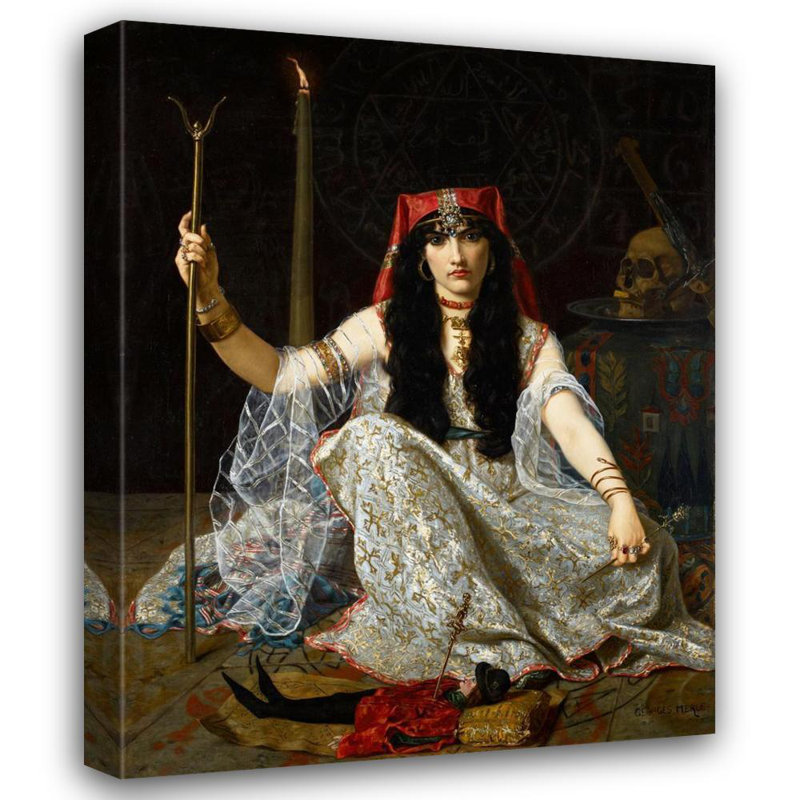 «The Sorceress» par Hugues Merle - Art mural sur toile tendue avec châssis, H 40 po x l 28 po