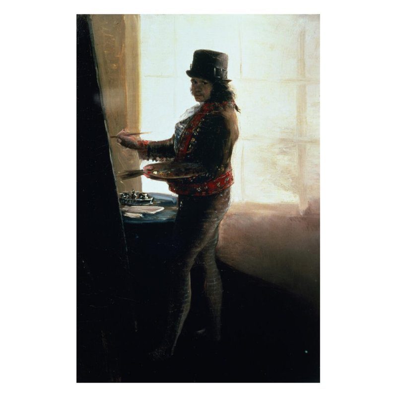 Autoportrait dans le studio par Francisco de Goya - Estampe numérique, H 28 po x l 22 po