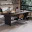 Bureau rectangulaire en bois massif noir-618332002