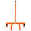 Chariot à roulettes robuste et réglable pour atelier, garage, orange
