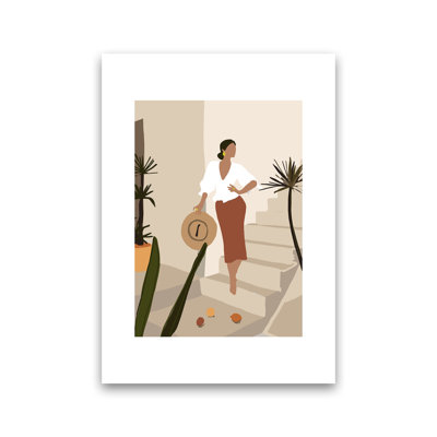 Mica Girl on Stairs N8 1 Piece Wall Art