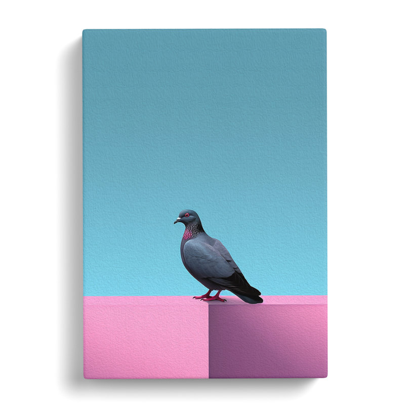 Pigeon Minimalism - Wrapped Canvas, 76cm H x 50cm W x 3cm D