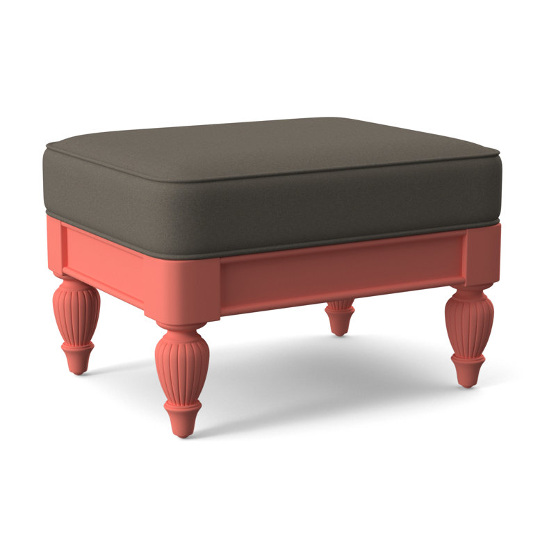 Grand View Ottoman, Bisque Finish, Gray Sugar Performance; 0863-84