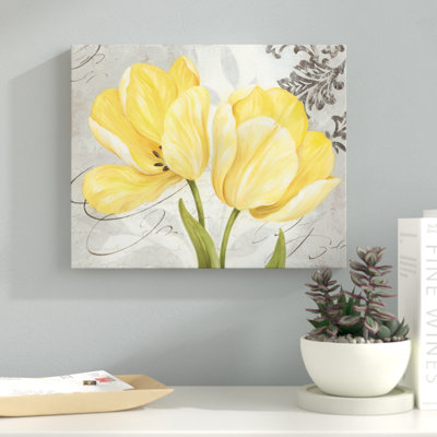 " Beautiful, Vintage Gray And Yellow Flower " by Pamela Gladding