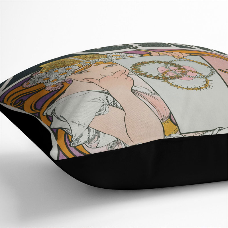 Salon Des Cent Vol.1 Scatter Cushion, 55cm H x 55cm W x 20cm D, Black