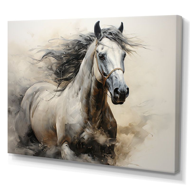 Hooves in Harmony Horse I - cheval, art mural, H 12 po x l 20 po x P 1 po, Toile tendue