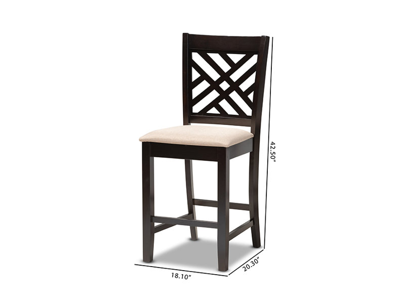 Tabouret de comptoir 25 po Hewlett, Lin beige