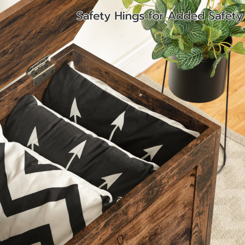 Val Blanket Storage Chest with Flip Top, Brown