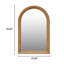 Miroir mural arqué avec cadre en bois avec finition chêne naturel - H 35,43 po x l 23,62 po