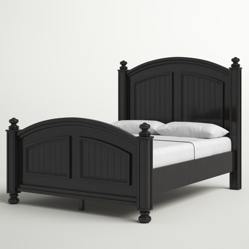Patillo Solid Wood Standard Bed, Ebony, Queen