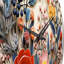 Horloge murale beige et orange-93383022