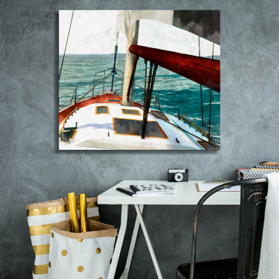Epic Graffiti 'Sailing The Seas 2'  by Alonzo Saunders Canvas Wall Art, 30" x 26"