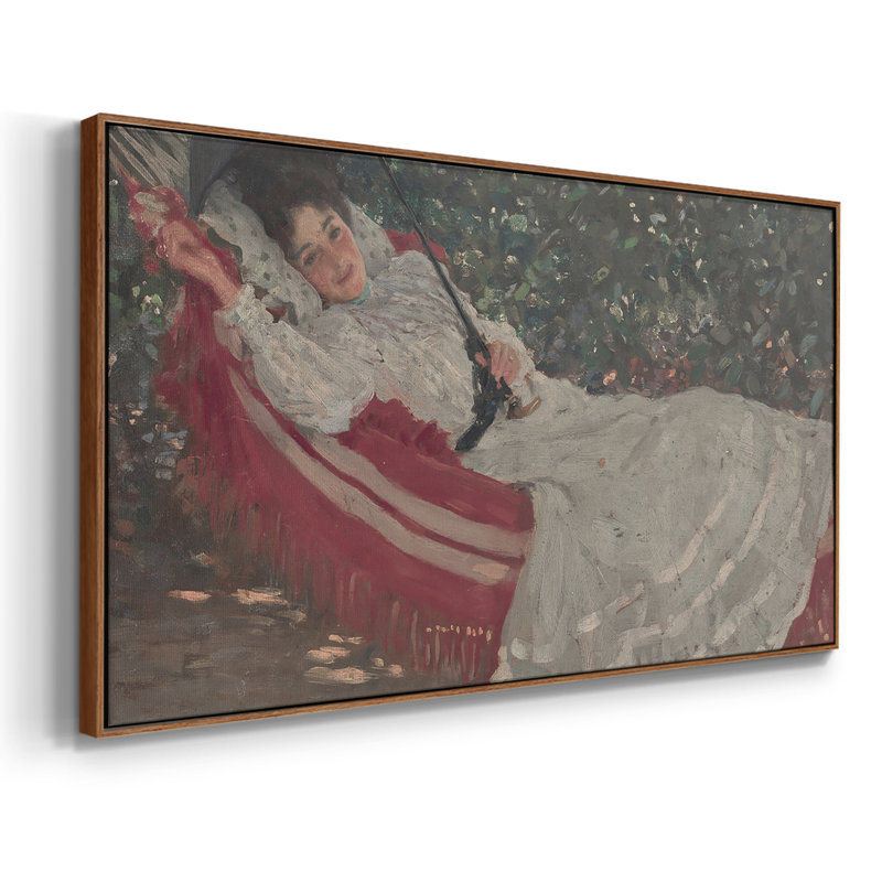 Botanical Series-CDXCV- Framed Gallery Wrapped Canvas -Ready to Hang, 17" H x 33" W, White