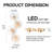 4-Light Glass Wall Sconce, Built-In Led Warm Light