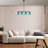 Elegant Metal Chandelier, Blue & Black Finish, 31.5 x 5.9 x 31.5 Inches | 4 x E27 Socket (Max 40W), Glass Cap, IP20 Rated | Stylish Lighting for Living Room, Dining Room & Entryway Decor, Bulb Not Included-1291340419-1291340441-1291340444
