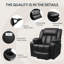 Fauteuil inclinable de massage Power Lift avec chauffage et charge USB-412880036-439200472