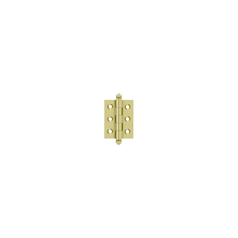 10'' x 10'' Solid Brass Traditional Hinge, Polished Brass, 2" H x 1.5" W