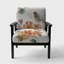 Guneet - Fauteuil décoratif rembourré en velours