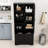 Stylish Bathroom Storage Cabinet with Tilt-Out Laundry Hampers, Adjustable Shelves and Anti-Tipping-46968217