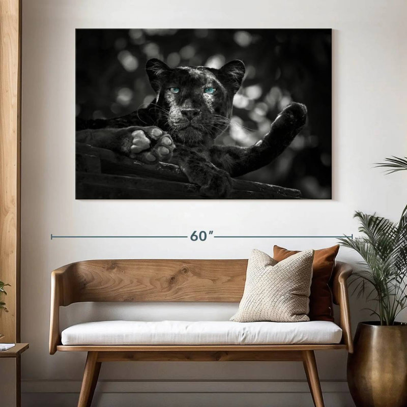 Brampt Blue Eyed Leopard Pop, 34" H x 51" W