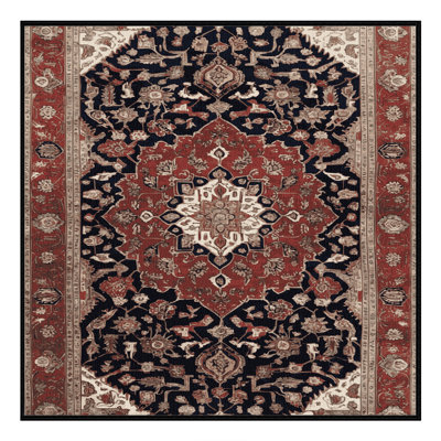 Machine Washable Persian Brown Area Rug