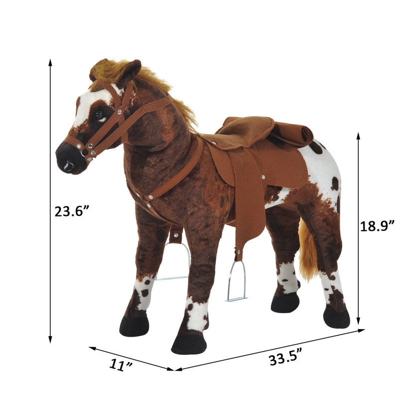 Cheval debout en peluche