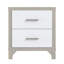 Table de chevet pour chambre à coucher à 2 tiroirs, blanc brillant, avec poignée en métal, avec tiroirs et poignées, pour le salon aussi