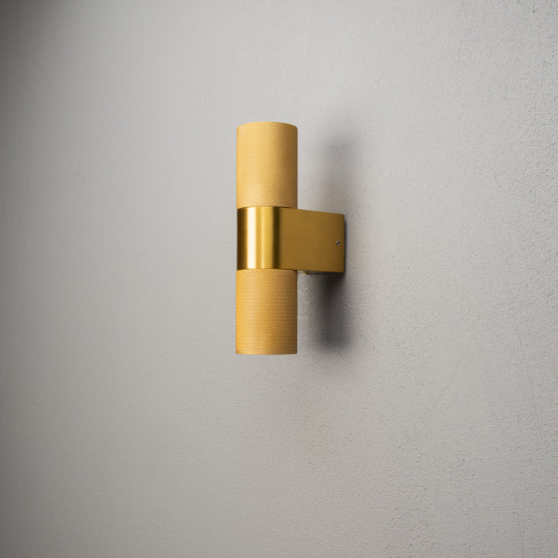 Temi 2 Up Down Outdoor Wall Light, Gold