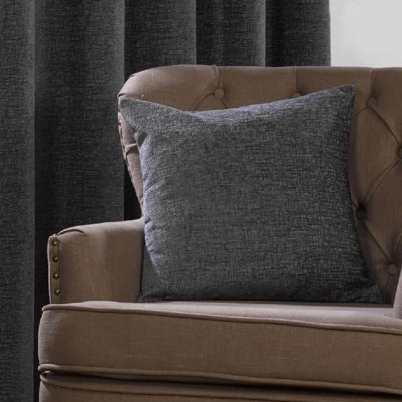 Kellie Square Euro Cushion Cover, Charcoal