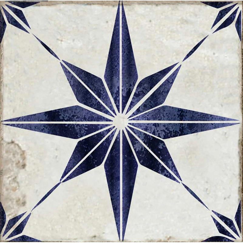 Carreau de mosaïque auto-adhésif en vinyle 12 po x 12 po, Blue/Beige