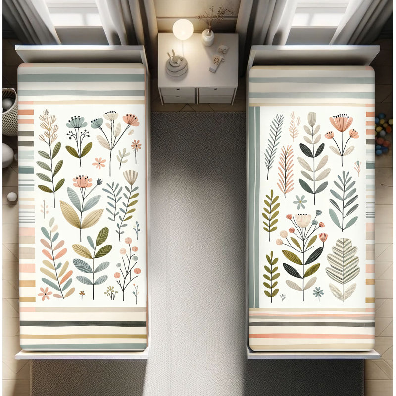 Ensemble de draps-housse Ambesonne Mid Century, Drap-housse grand