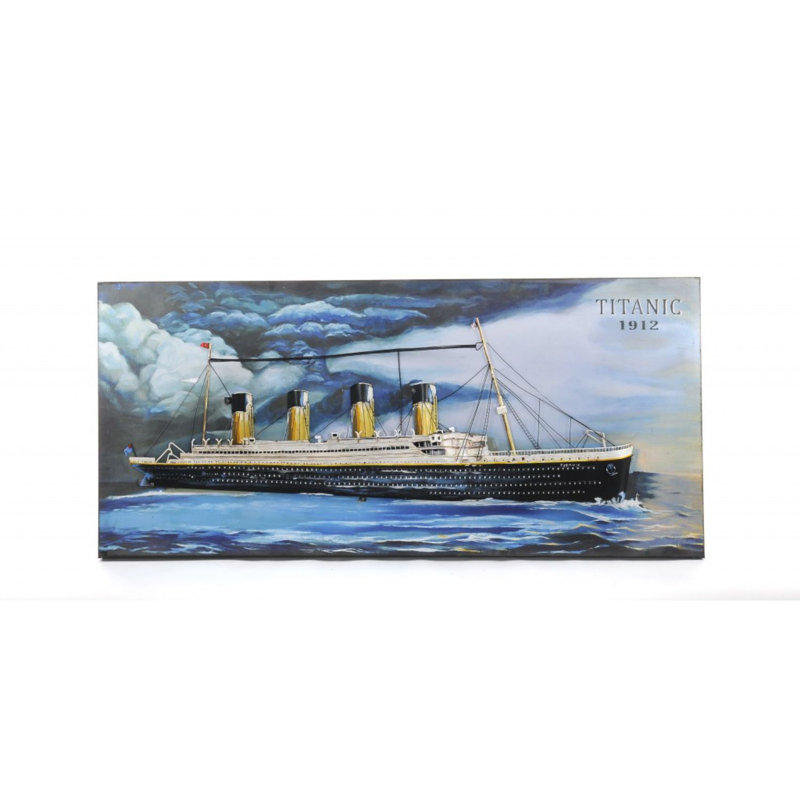 1912 RMS Titanic 3D Ship - Peinture sans cadre sur métal, Métal sans cadre