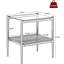 De 2 tables de bout de salon - verre trempé et teinte brune, l 19,1 po x l 15,21 po x H 21,62 po, 110 lb Modern 2, brun,-1852241986-1852242047