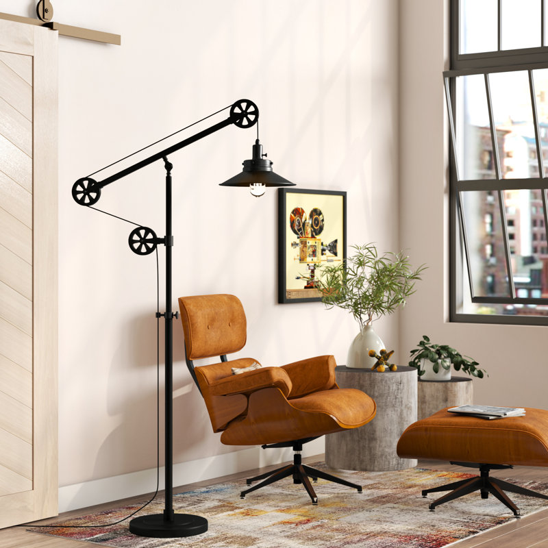 Descartes 75.5'' Task Floor Lamp, Blackened Bronze