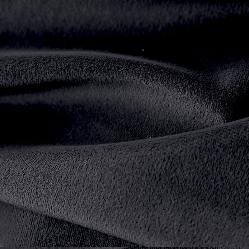 Chaise rembourrée moderne avec accoudoirs courbés, Velours noir