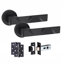 5 Pairs Modern Nova Design Premium Door Handles on Round Rose