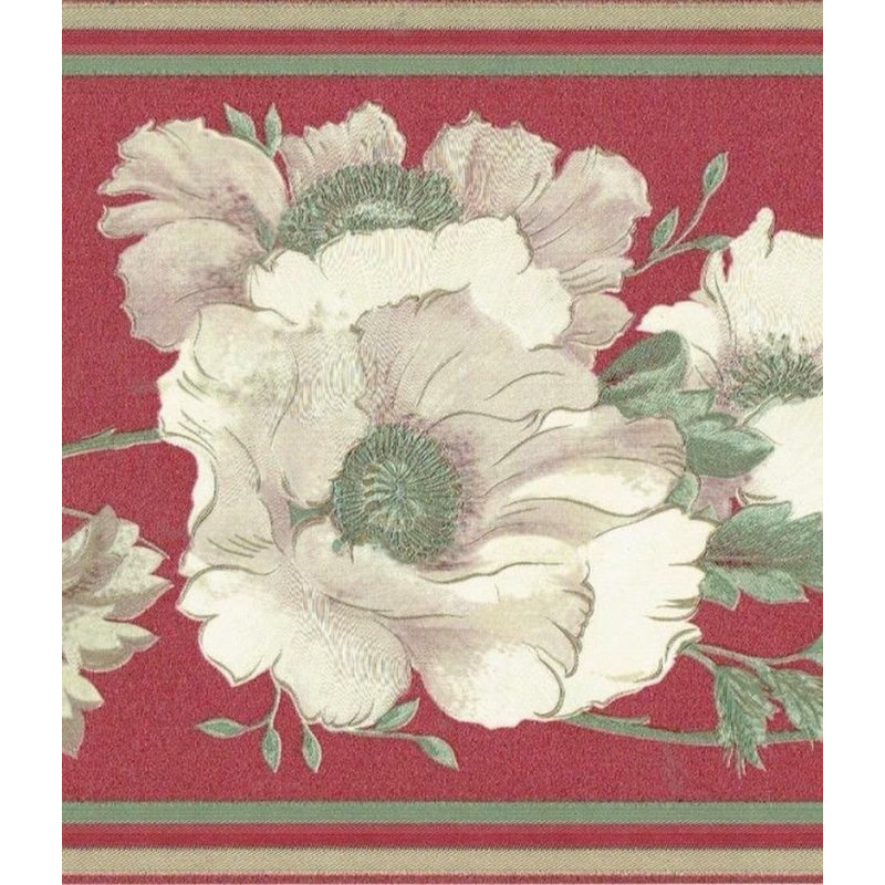 Bordure de papier peint l 15 pi x l 7 po Timms Blooming Flowers on Vine